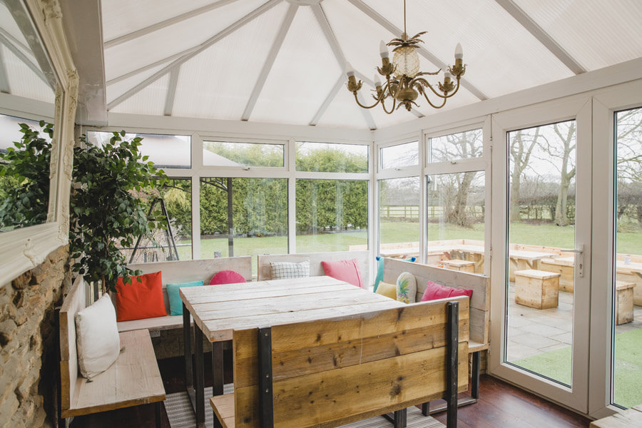 conservatory with table