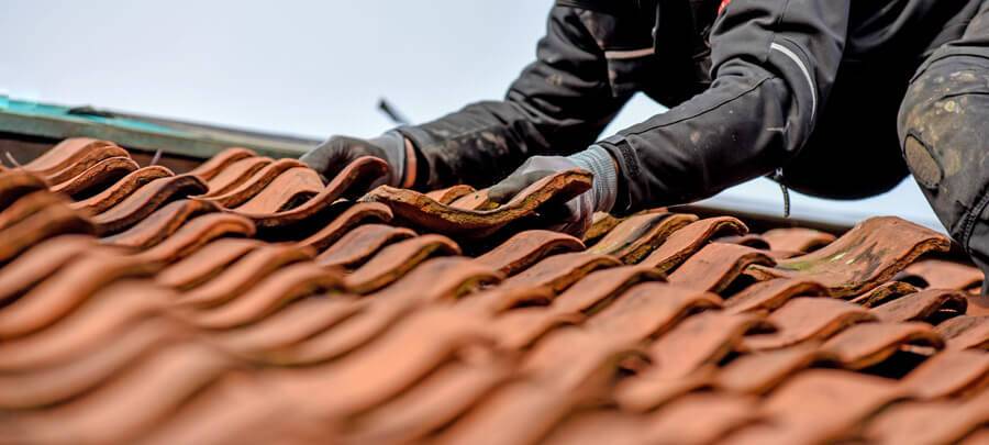 red roof tiles